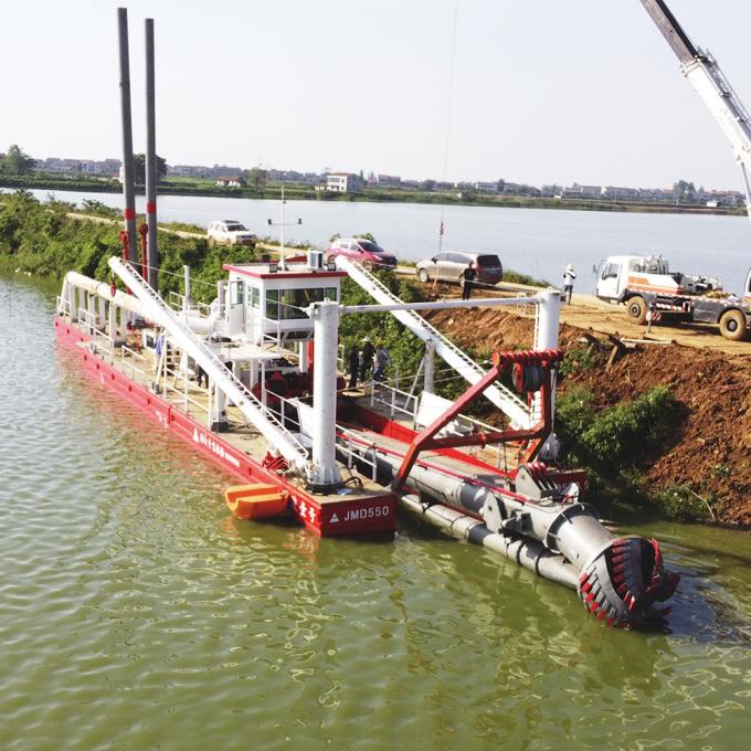 River dredging cutter sand 浚渫船 in operation