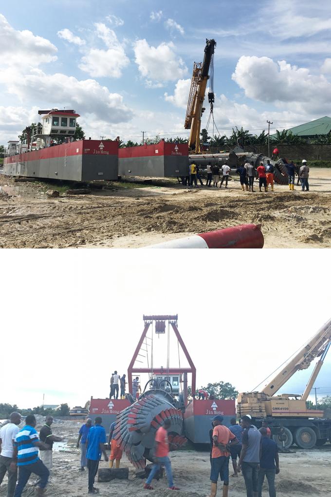 Installation process of sea sand 浚渫船