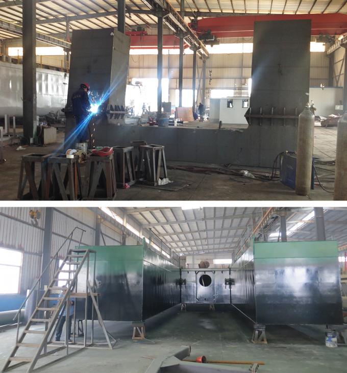 浚渫船 assembly process in factory