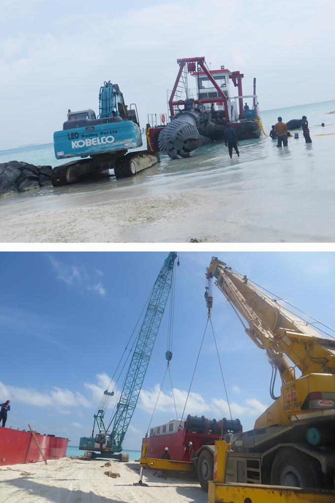浚渫船 installation process
