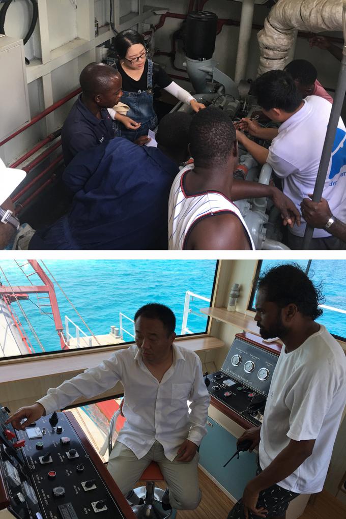 Technical team working on 浚渫船 maintenance