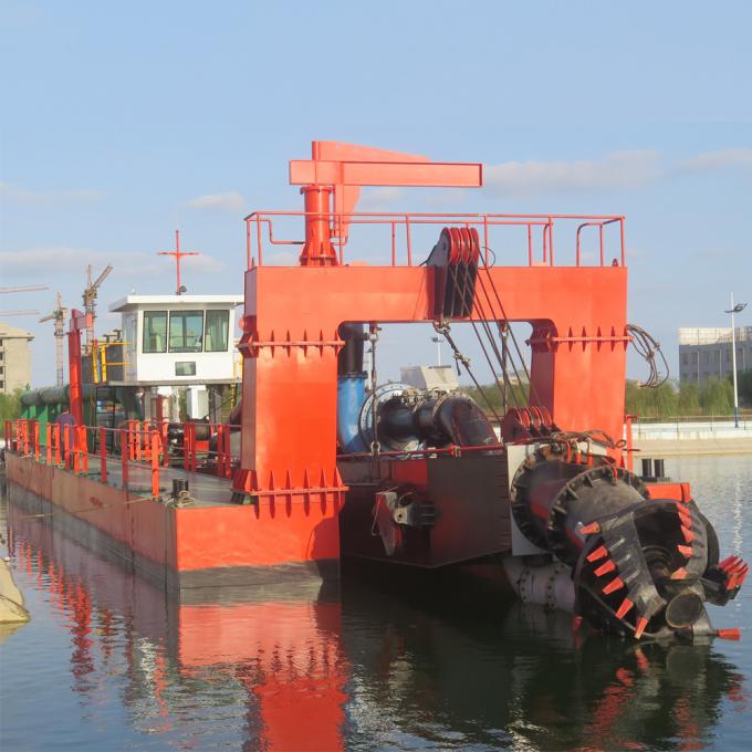 JMD550 Dredging Machine Cutter Suction River 浚渫船 undergoing factory testing