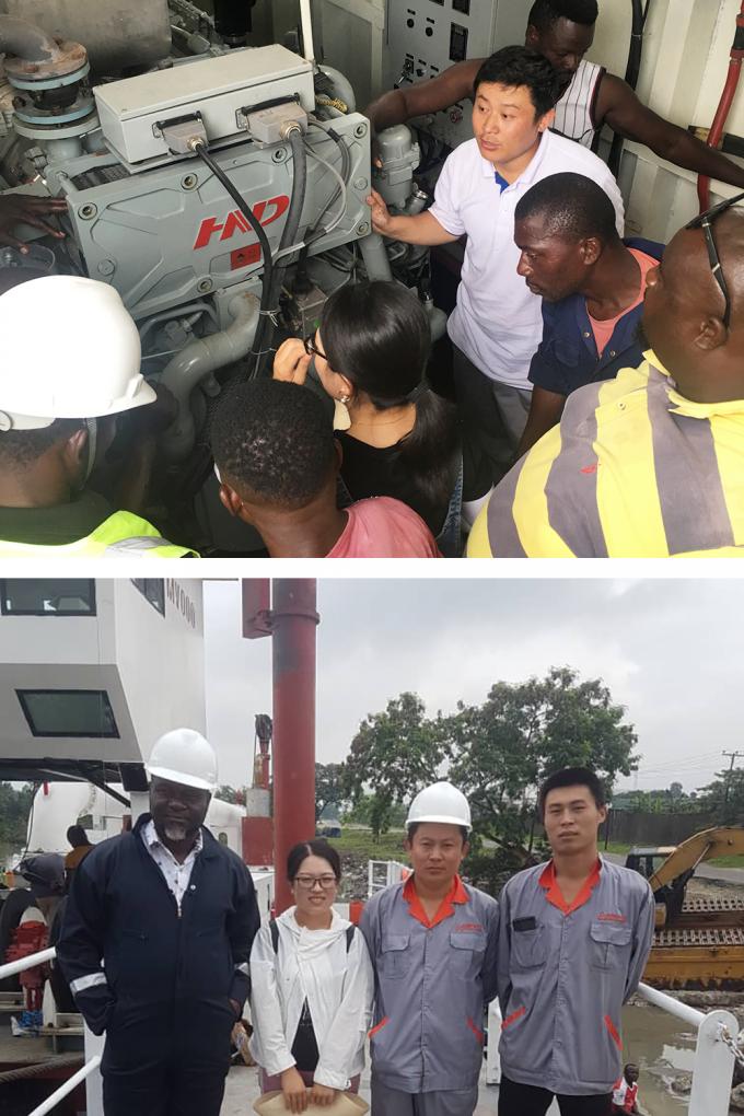 Training session for desilting machine river 浚渫船 operation