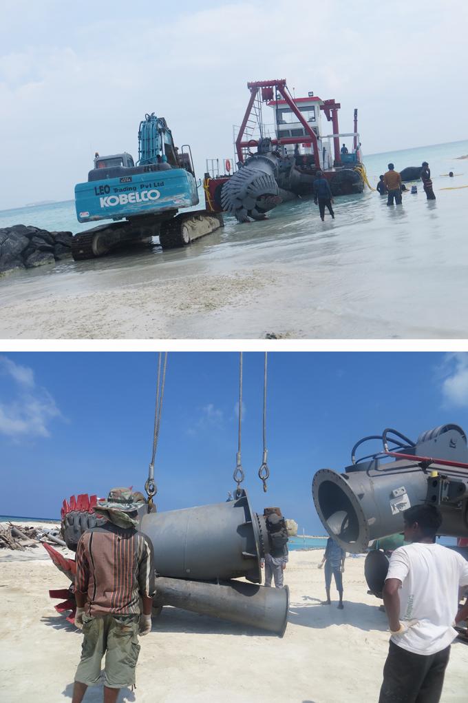 JMD550 22inch river cutter suction sand 浚渫船 assembly and training